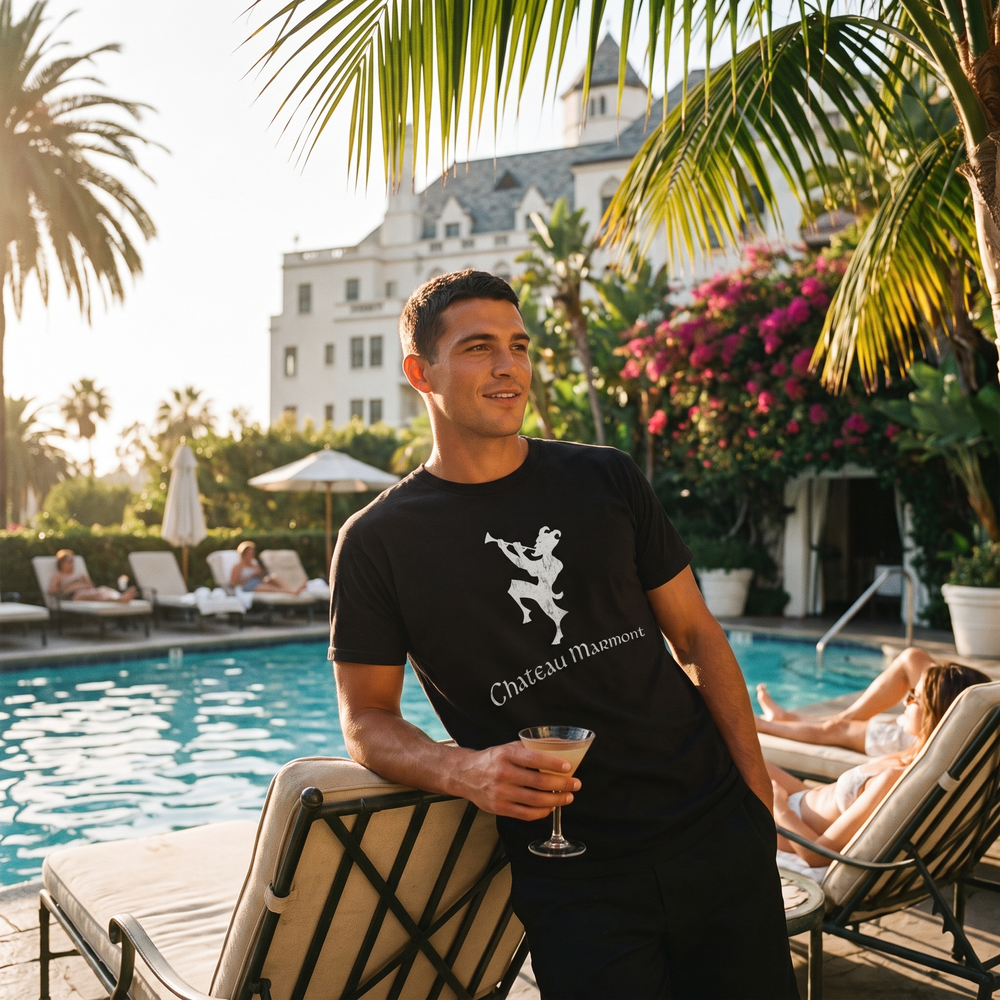 Chateau Marmont Crest T-Shirt - lifestyle photo