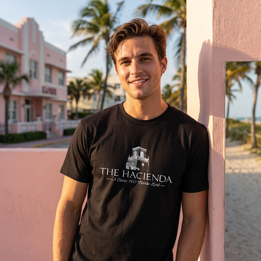 The Hacienda Florida Hotel T-Shirt - lifestyle photo
