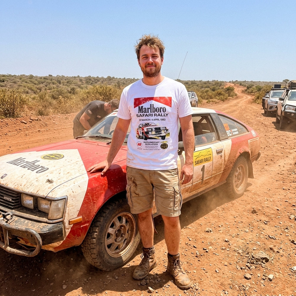 Red White Safari Rally 1983 - lifestyle photo