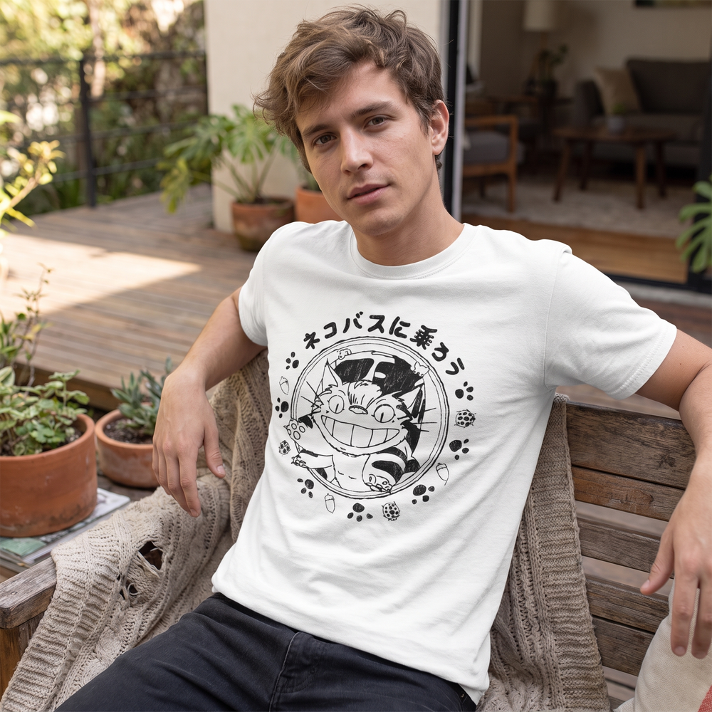 Catbus My Neighbor Totoro T-Shirt - lifestyle photo