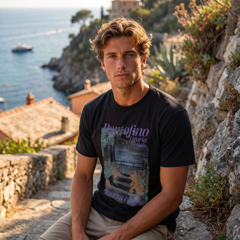 Portofino Italy T-Shirt - lifestyle photo